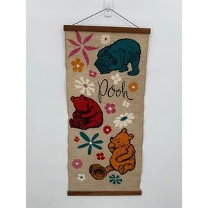 Vintage Winnie The Pooh Linen Wall Hanging By Stephen Slesinger Inc Happy Things